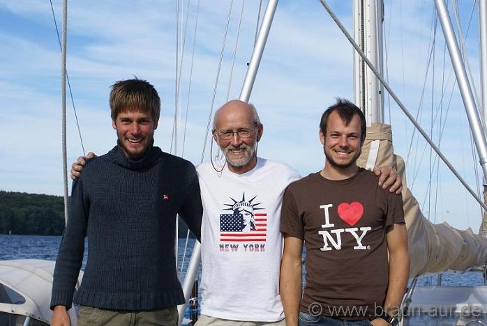 Die Atlantik Crew v.l. Micha Fischer, Rainer Woehl, Christoph Braun